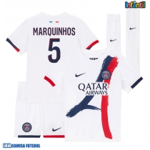 Camisa de Futebol Paris Saint-Germain Marquinhos #5 Equipamento Secundário Infantil 2025-26 Manga Curta (+ Calças curtas)
